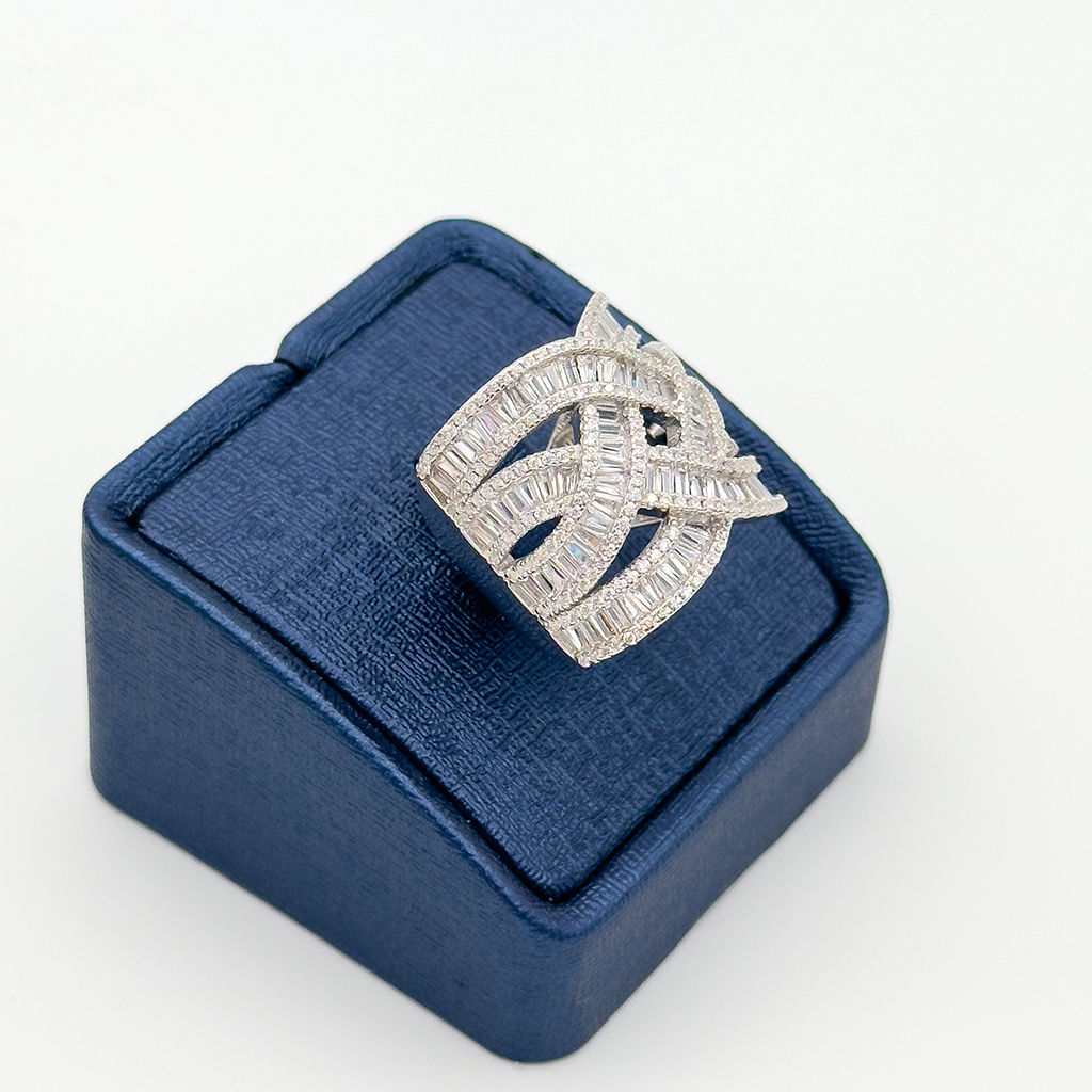 Pırlanta Montür Baget Sarmal Tasarım Gümüş Yüzük