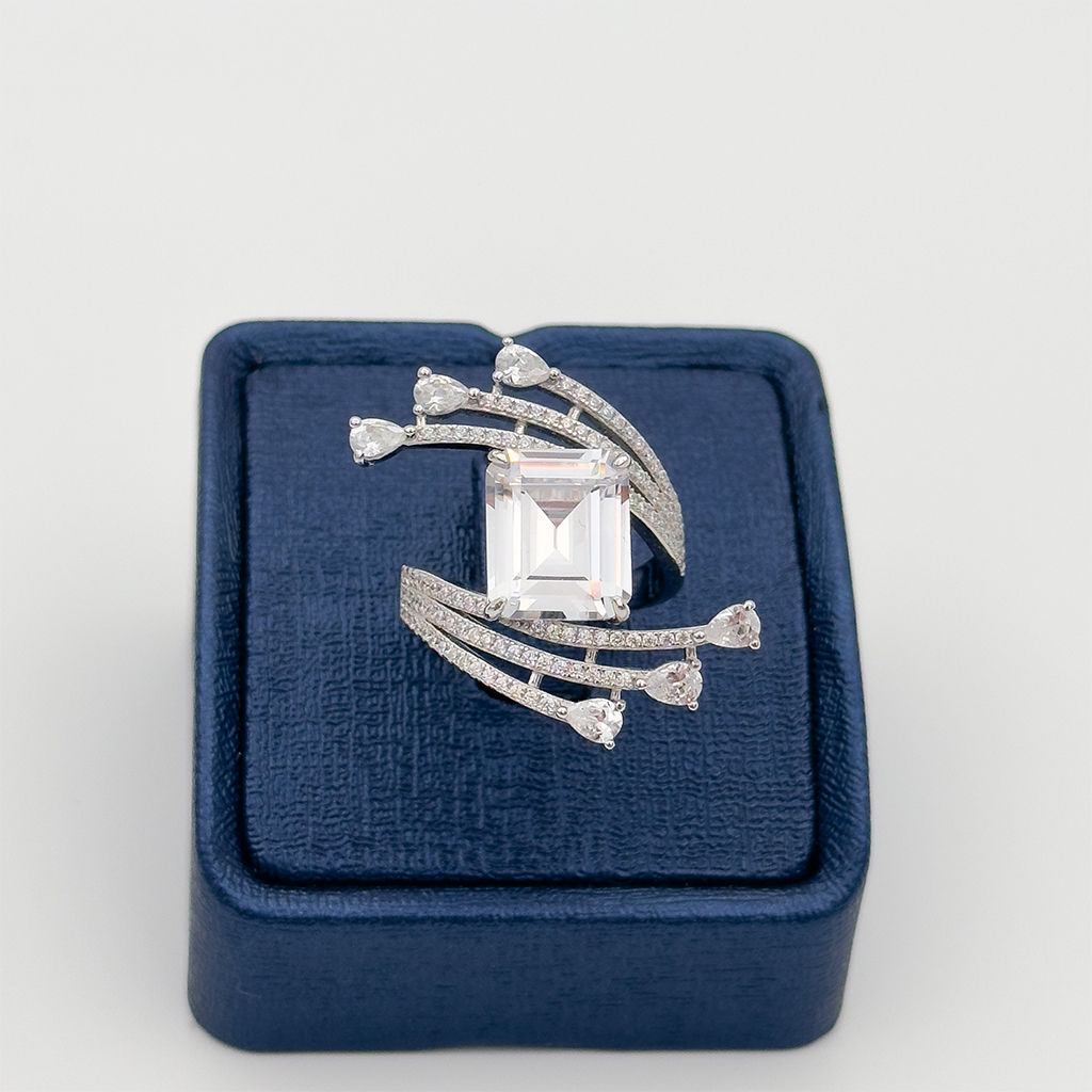 Baget & Damla Tasarım Gümüş Yüzük