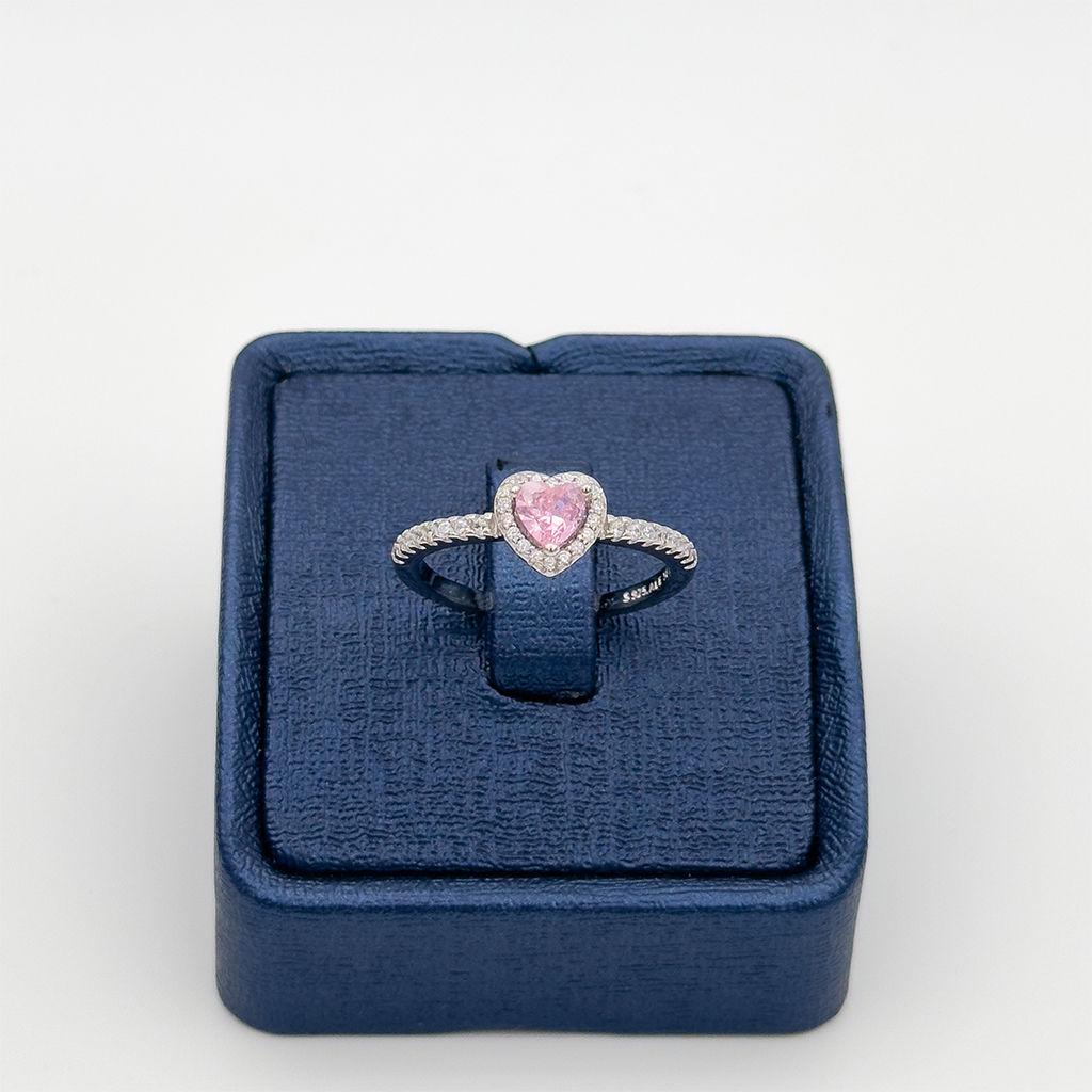 Pembe Kuvars Gümüş Yüzük