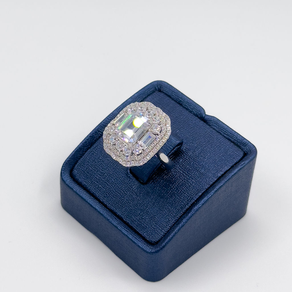 Pırlanta Montür Baget Gümüş Yüzük - LVRYZK44