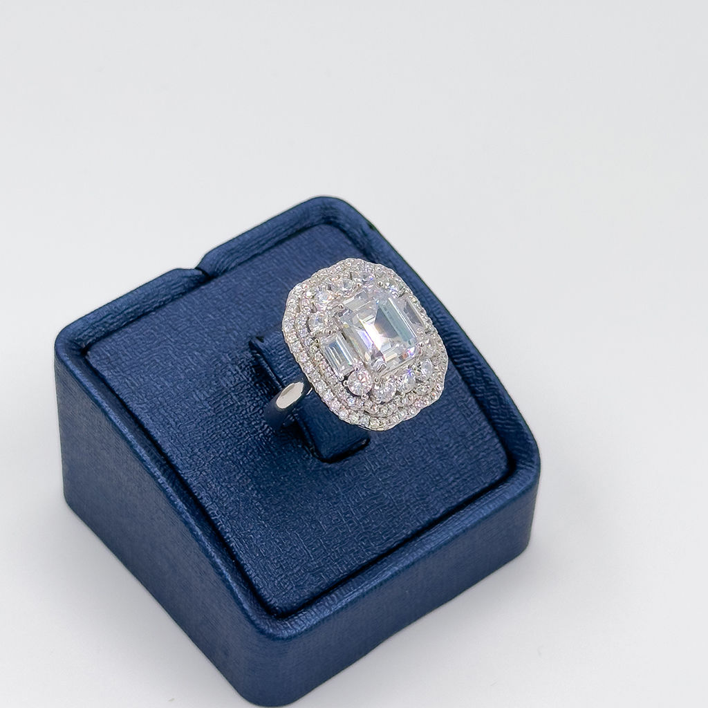 Pırlanta Montür Baget Gümüş Yüzük - LVRYZK44