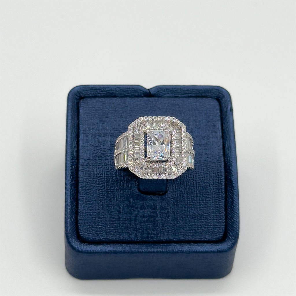 Pırlanta Montür Baget Gümüş Yüzük - LVRYZK48