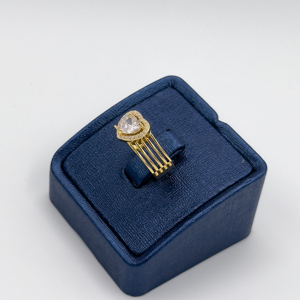 Gold Renk Kalpli Gümüş Yüzük