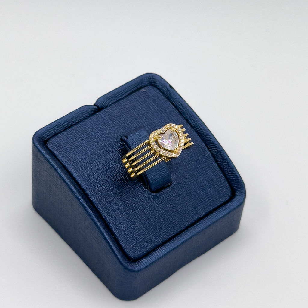 Gold Renk Kalpli Gümüş Yüzük