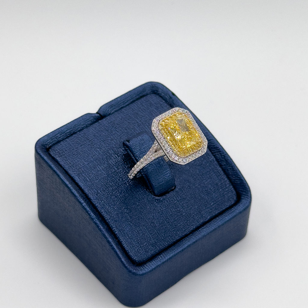 Sitrin Taşlı Baget Gümüş Yüzük - LVRYZK52