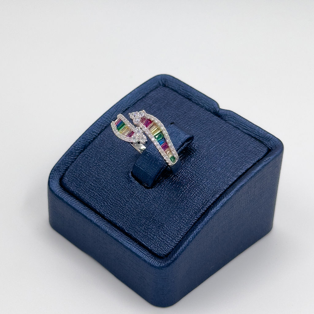 Mix Taşlı Özel Tasarım Gümüş Yüzük