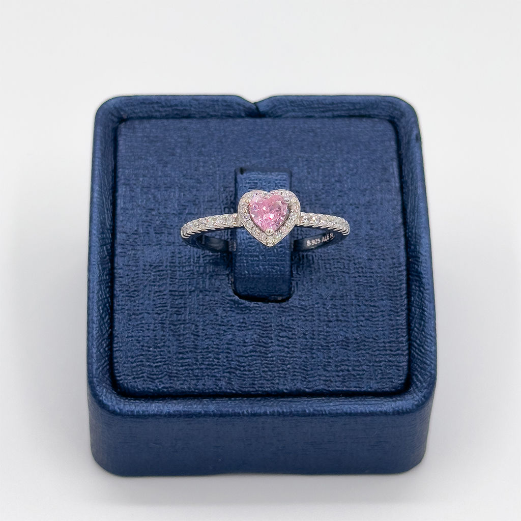 Pembe Kuvars Gümüş Yüzük - LVRYZK58