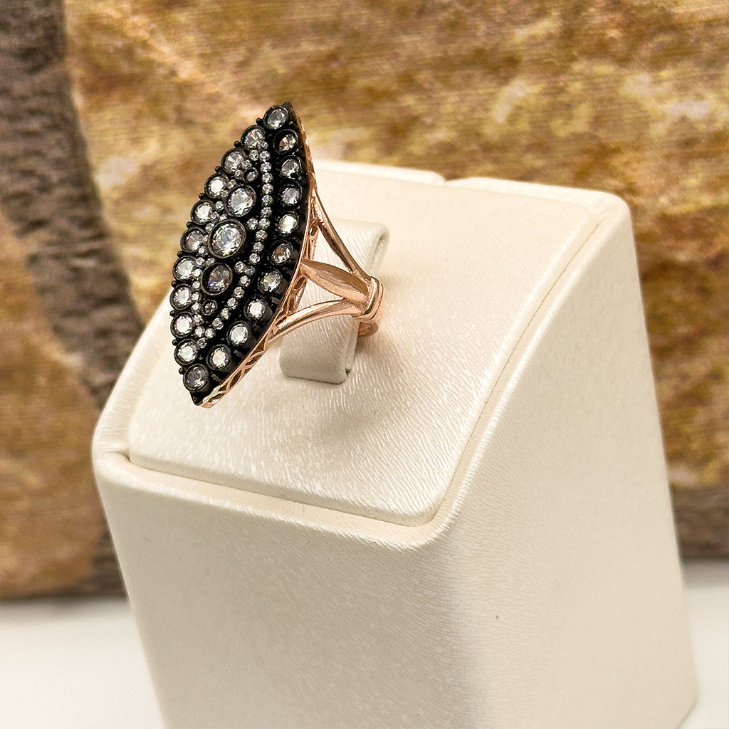 Elmas Montür Mekik Gümüş Yüzük